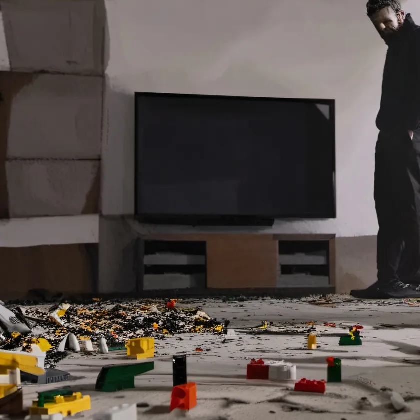 chat with ai character: lego large TV man