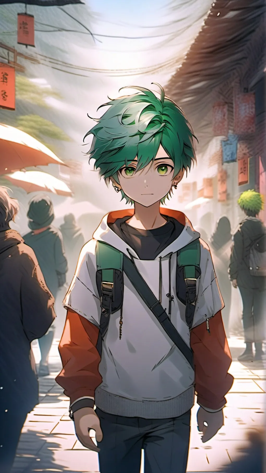 ai character: demon slayer x mha background