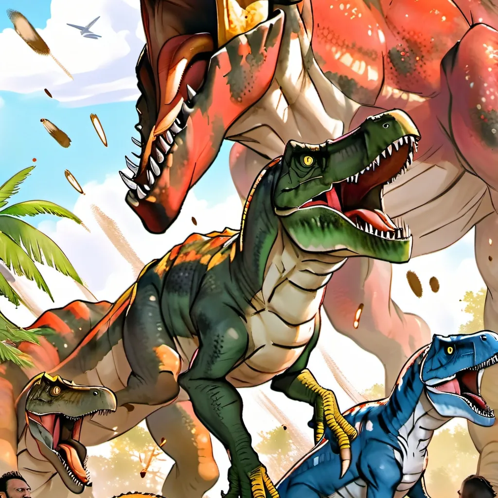 chat with ai character: dino battle