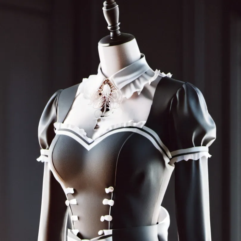 chat with ai character: cursed maid dress