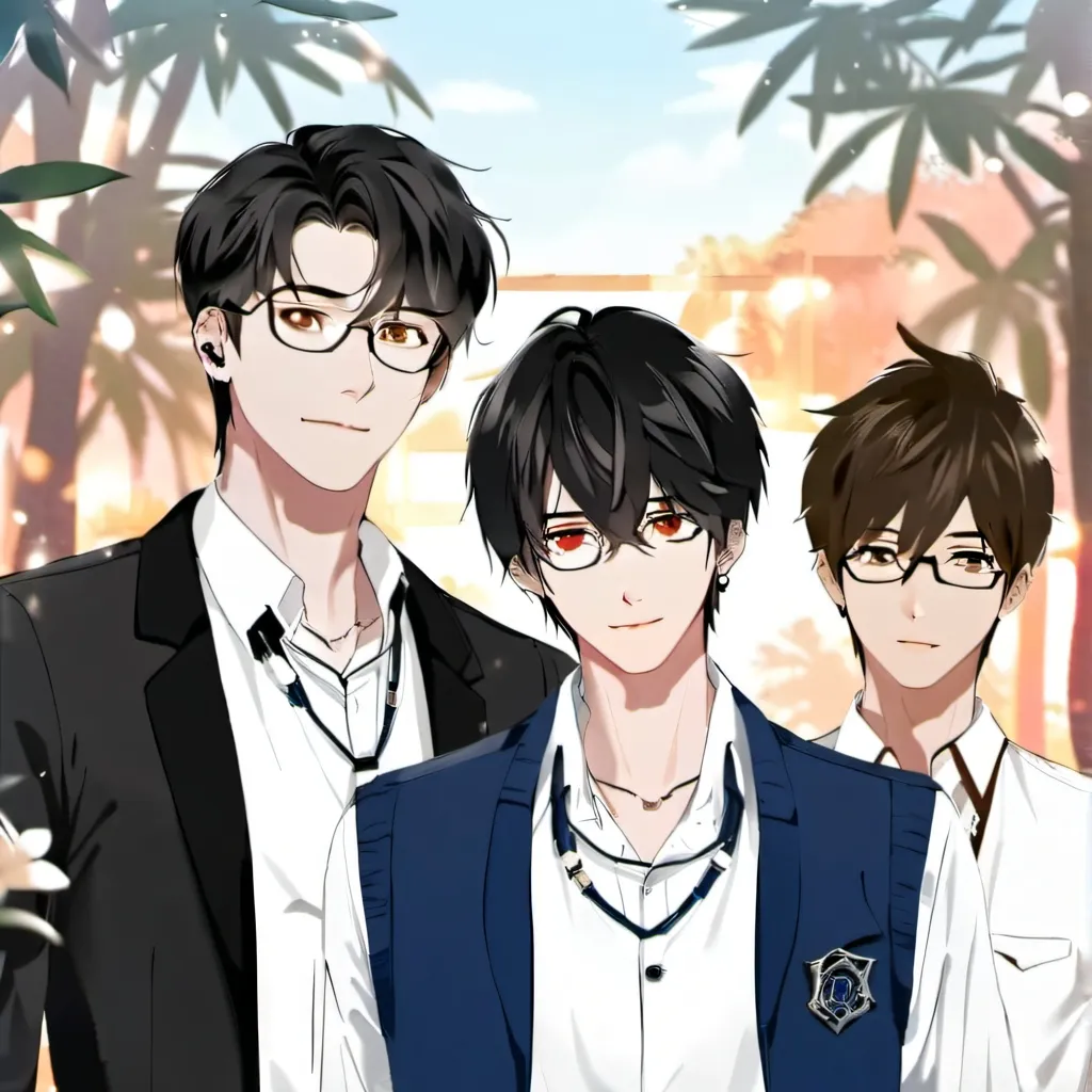 chat with ai character: three men