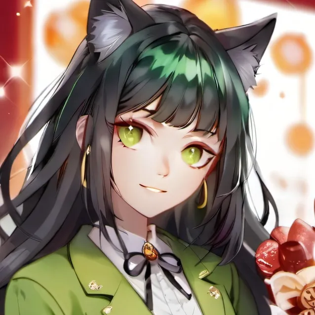 chat with ai character: hanna (green cat)