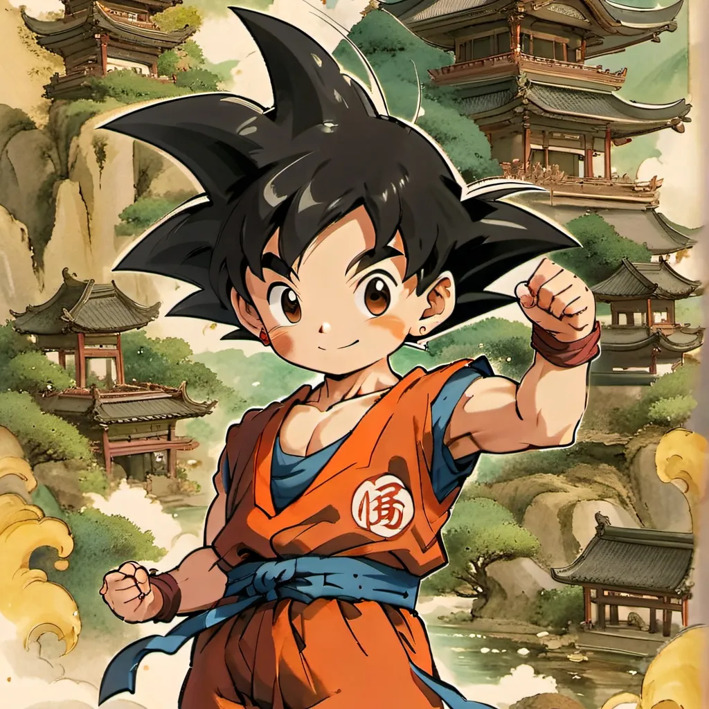 chat with ai character: child Goku nice 
