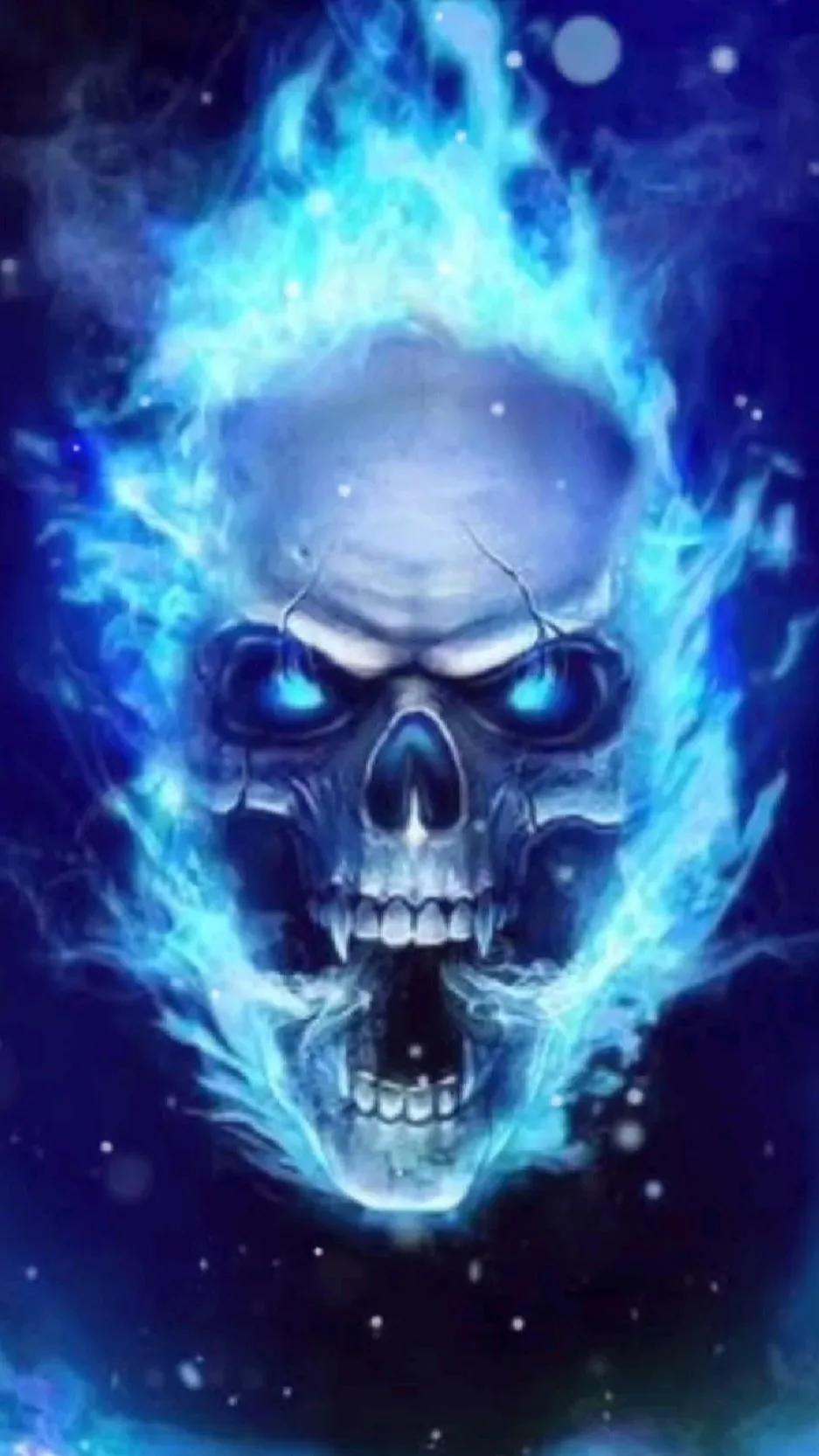 ai character: Ice Skull background