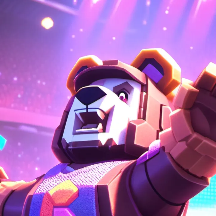 chat with ai character: digital bear