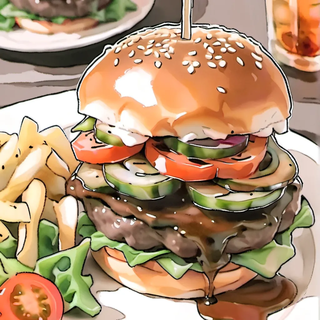 chat with ai character: Cartoon cheeseburg