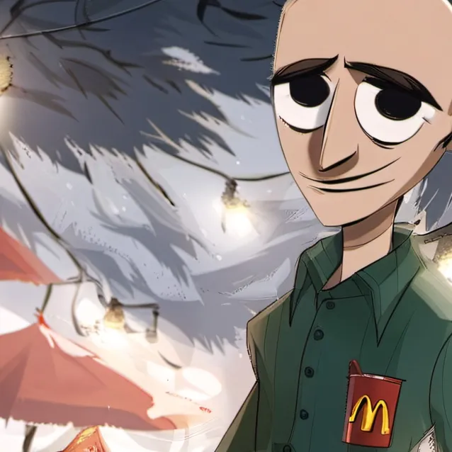 chat with ai character: Baldi Mcdonald's