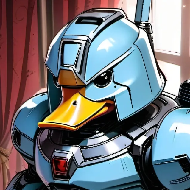 chat with ai character: mecha duck 
