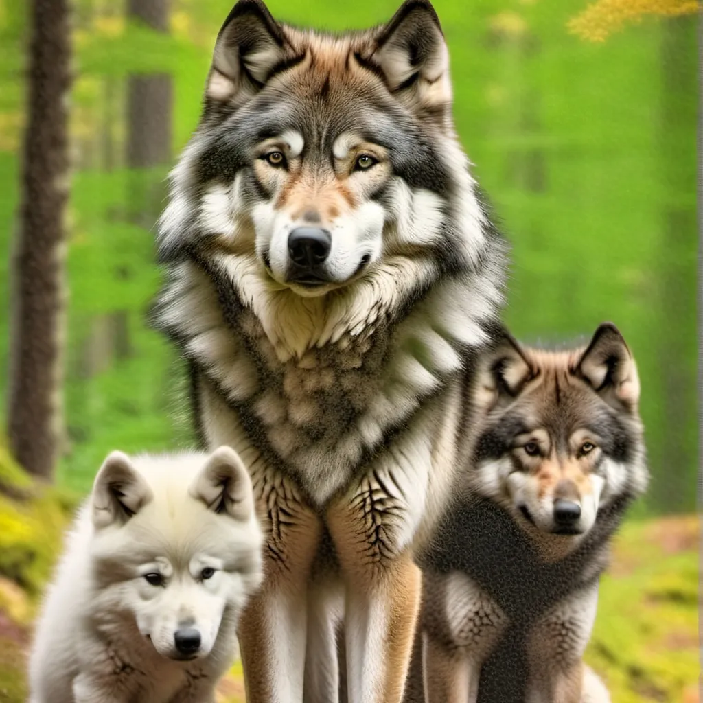 chat with ai character: Wolf family 