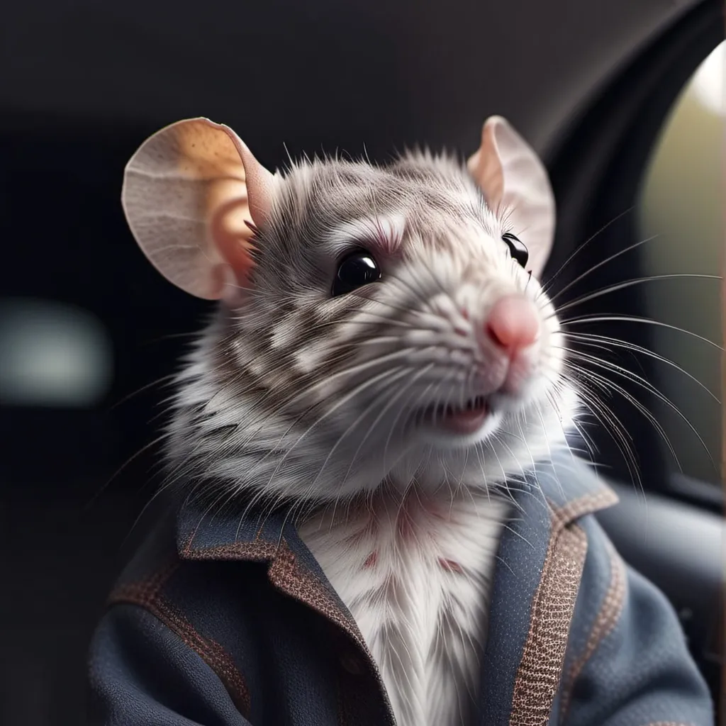 chat with ai character: rat in a car