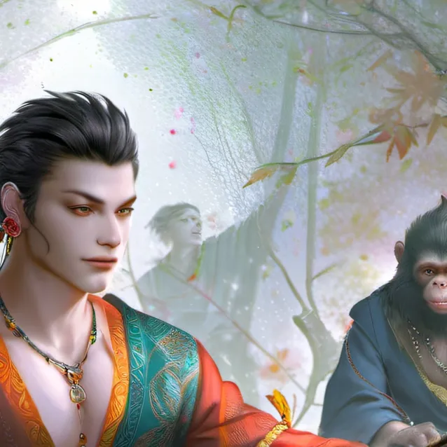 chat with ai character: triangle vs monkey