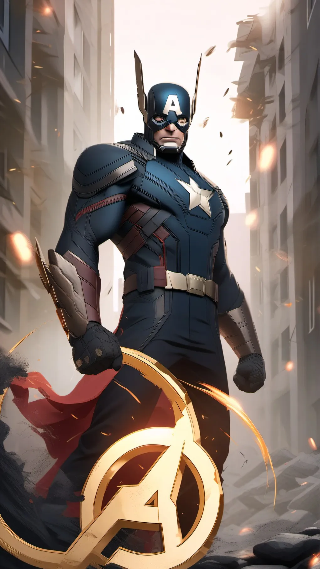 ai character: avengers x school background