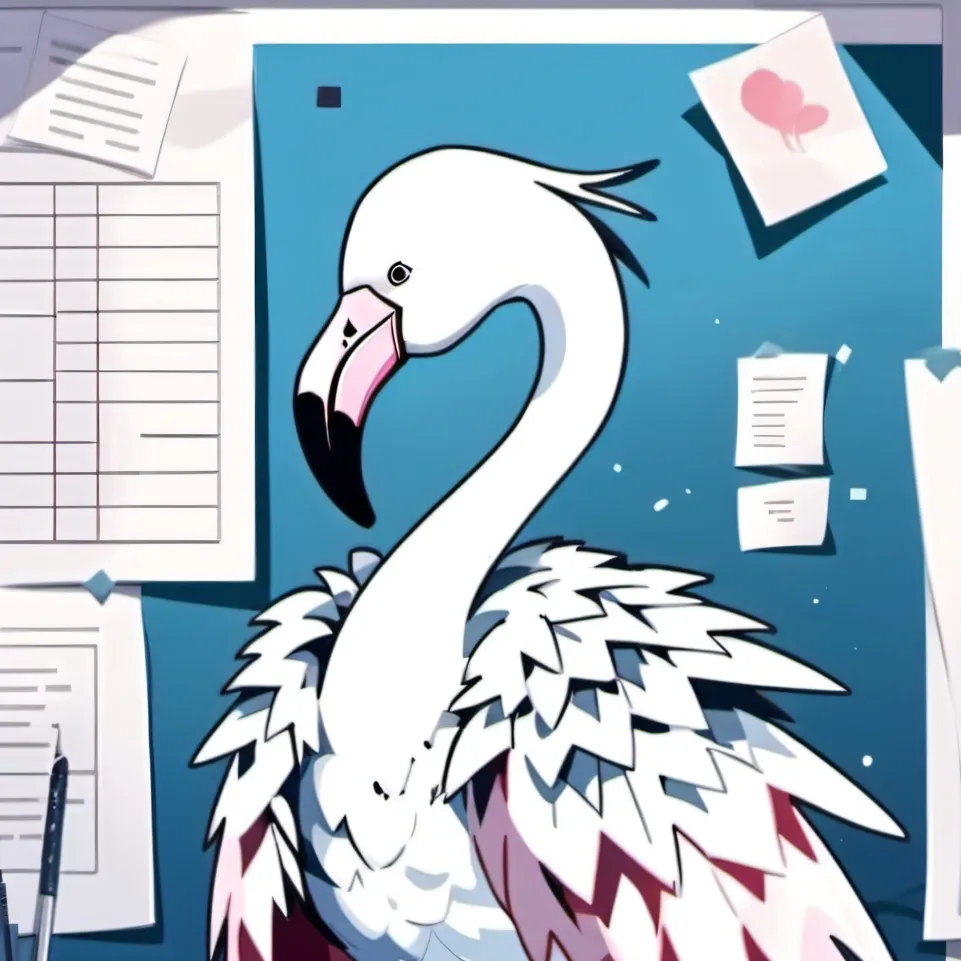 chat with ai character: white flamigo