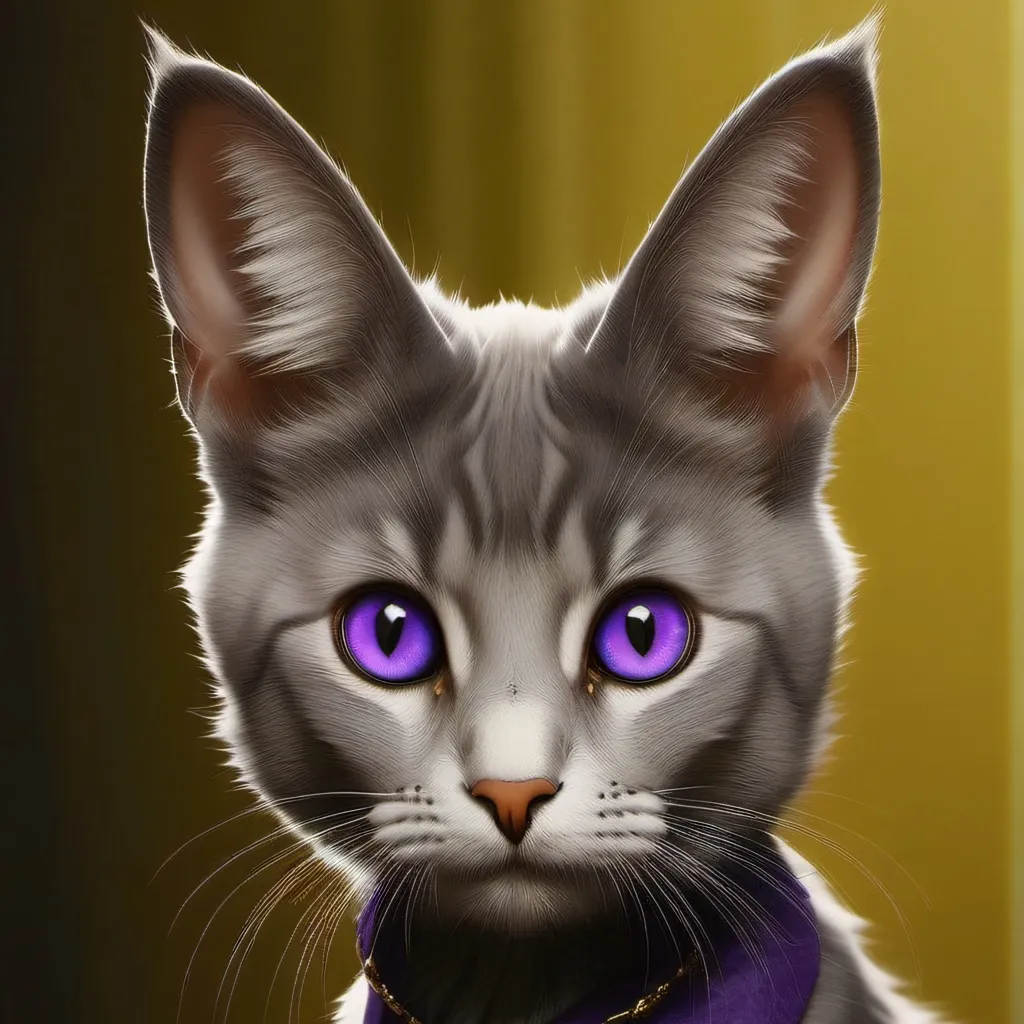 chat with ai character: purple emoji cat..