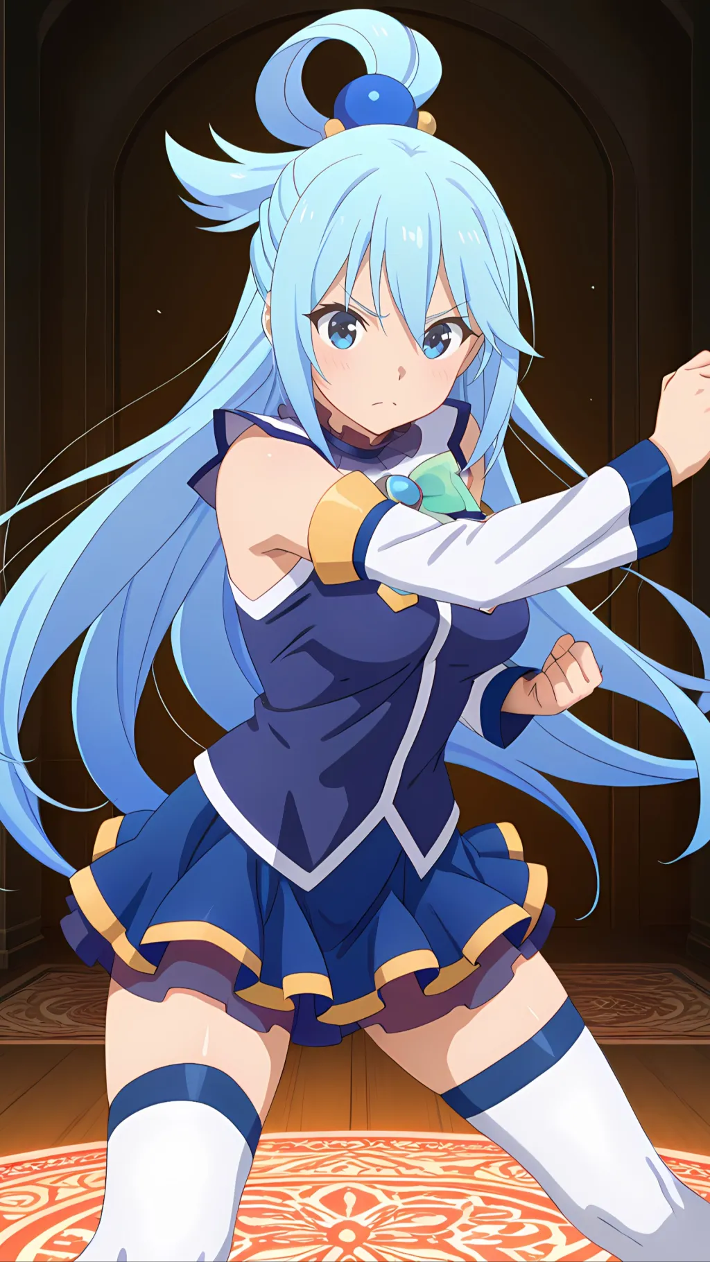 ai character: Aqua このすば background