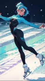 ai character: MHA ice skating ⛸️ background