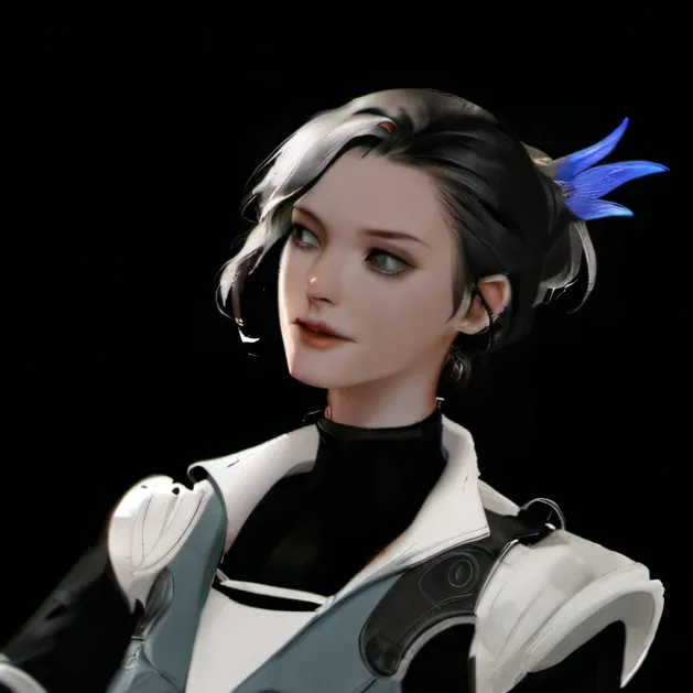 chat with ai character: blue laser woman