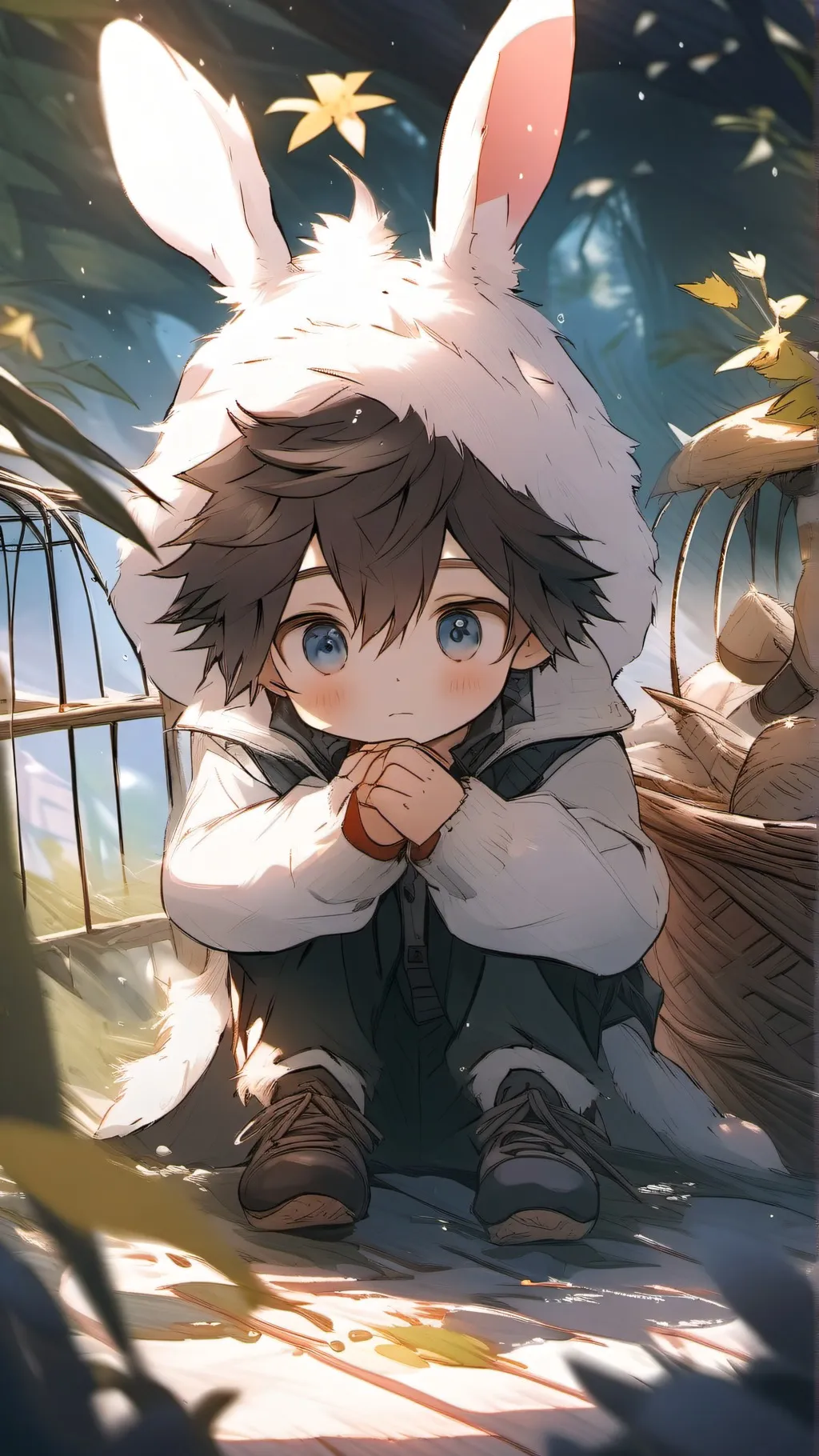 ai character: Bunnny! background