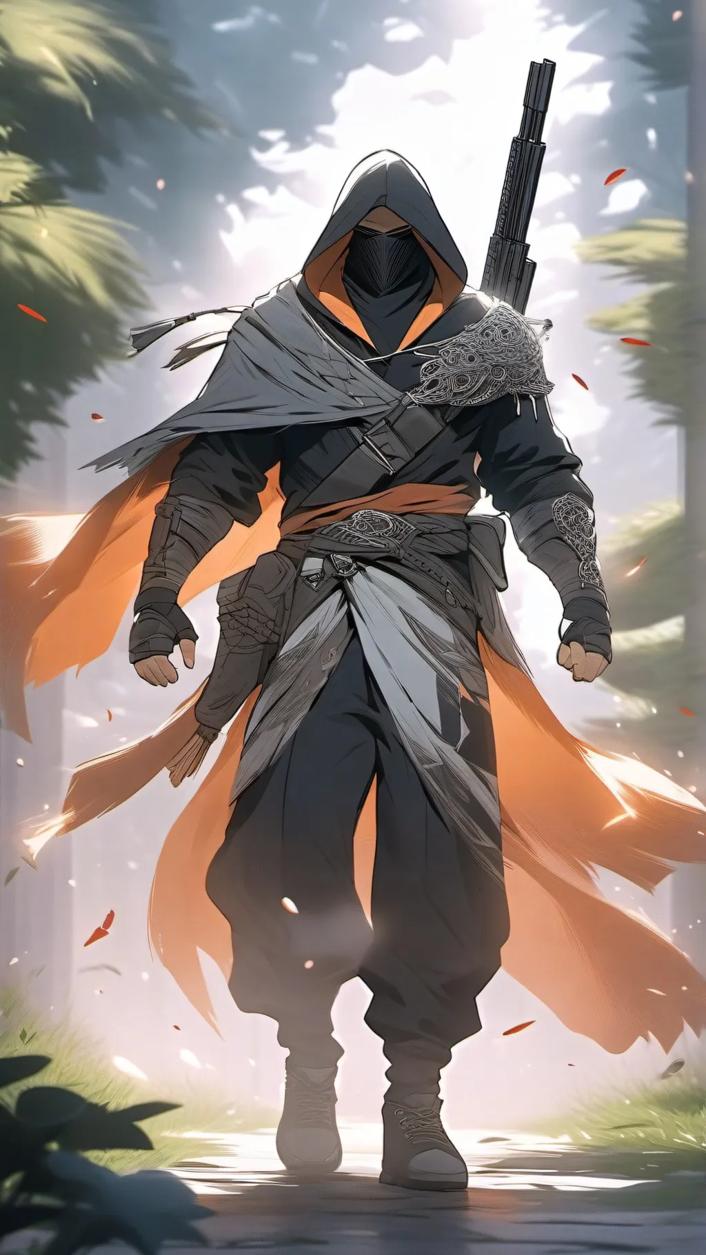 ai character: The masked one…. background