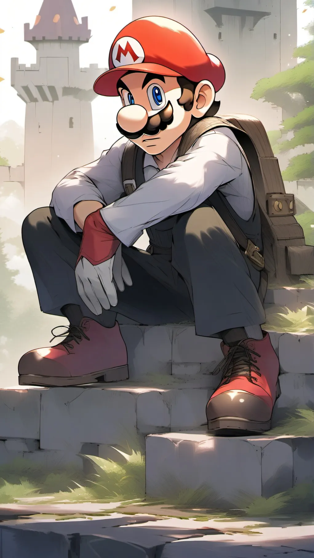 ai character: Mario background