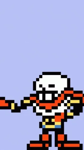 ai character: PAPYRUS!!! background