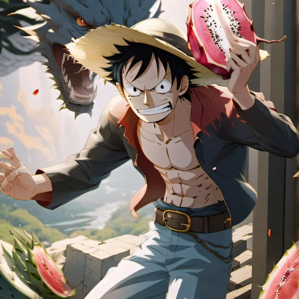 chat with ai character: dragon Luffy 