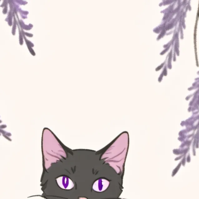chat with ai character: Lavender the cat