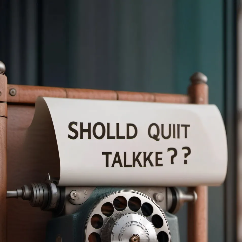 chat with ai character: Should I quit?…