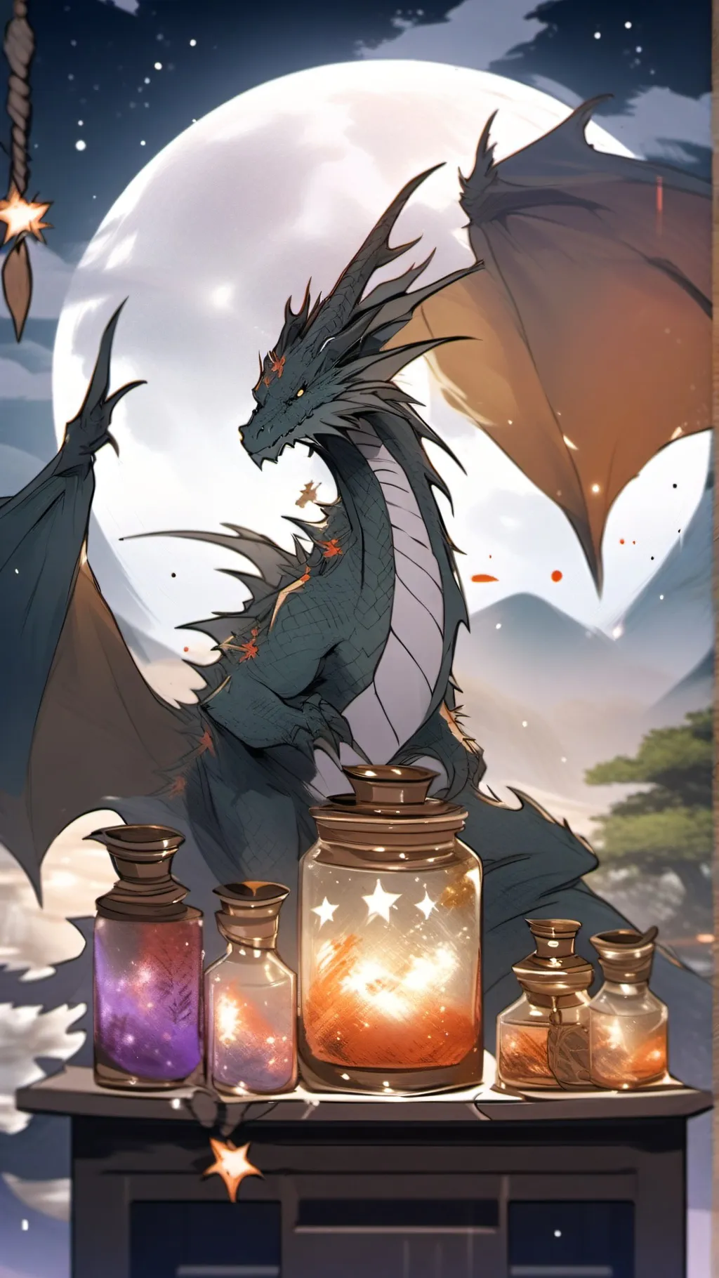 ai character: The dragon potion  background