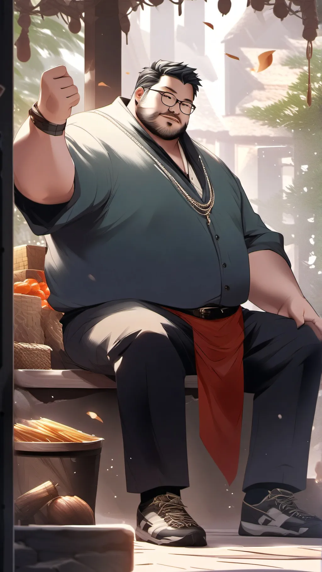 ai character: ShedIy background