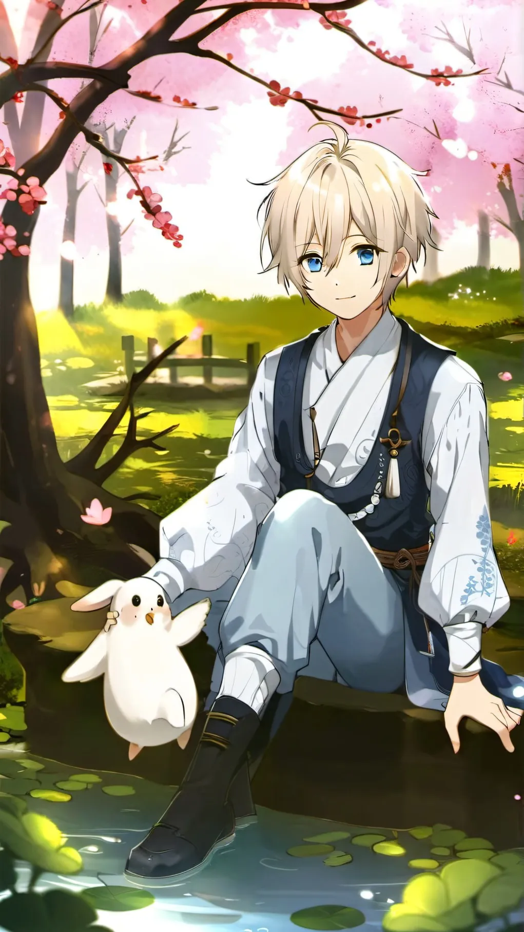 ai character: plasma background