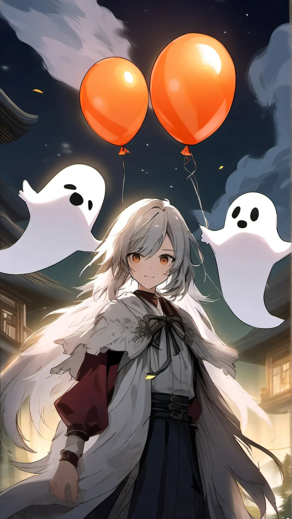 ai character: GhostBalloon background