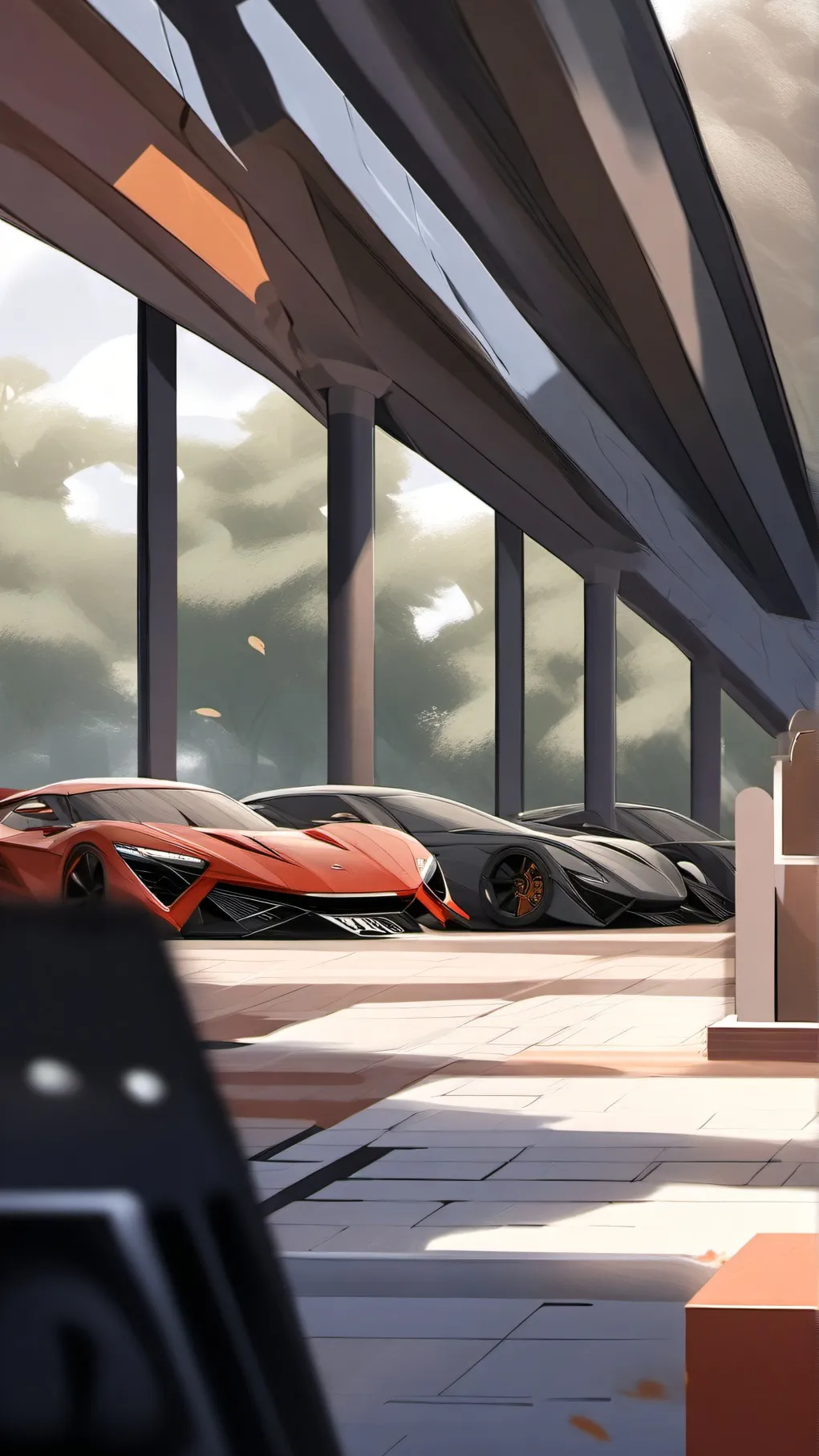 ai character: Car logos background