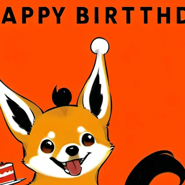 chat with ai character: birthday dog
