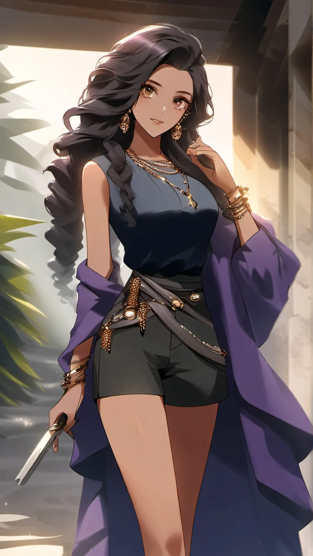 ai character: Grey background