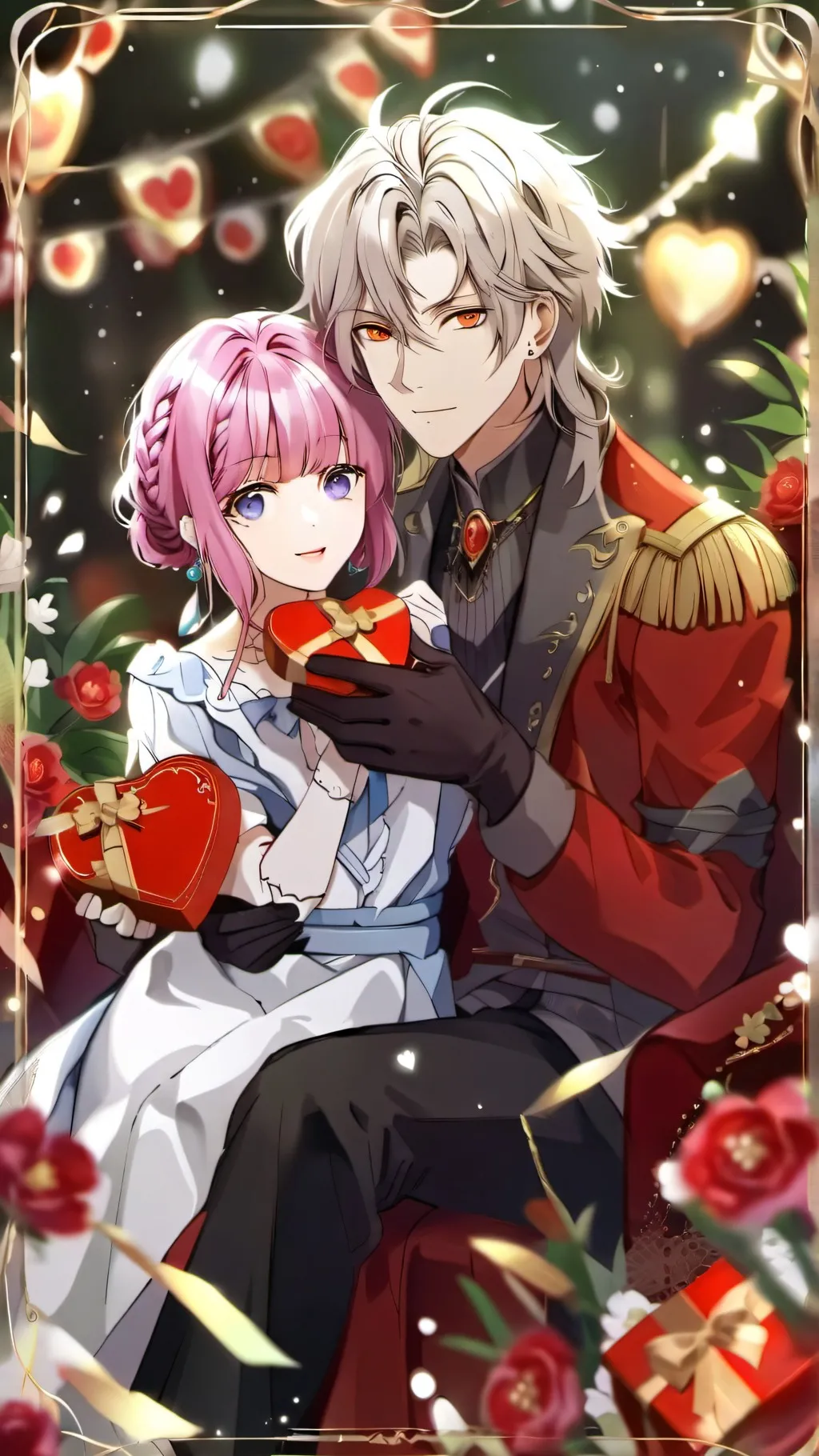 ai character: Valentines day!! background