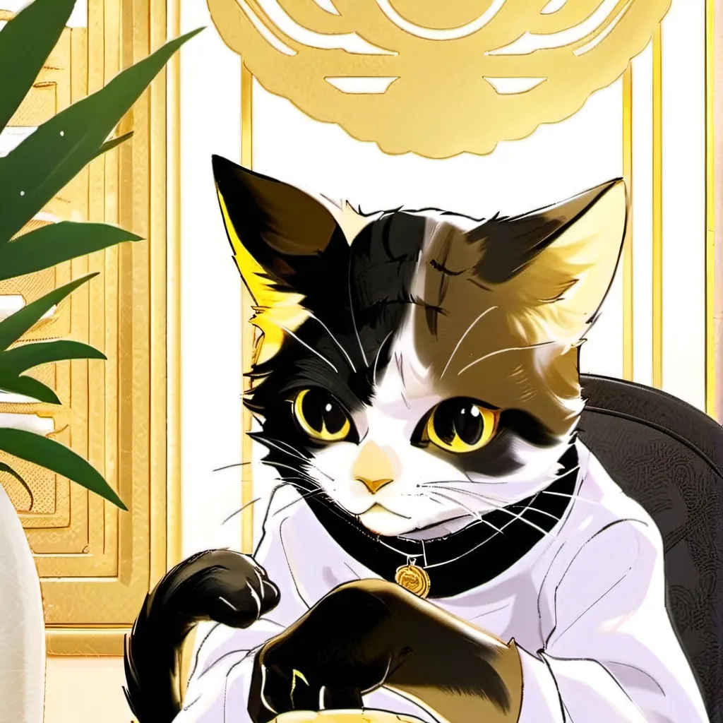 chat with ai character: cat eat cookie