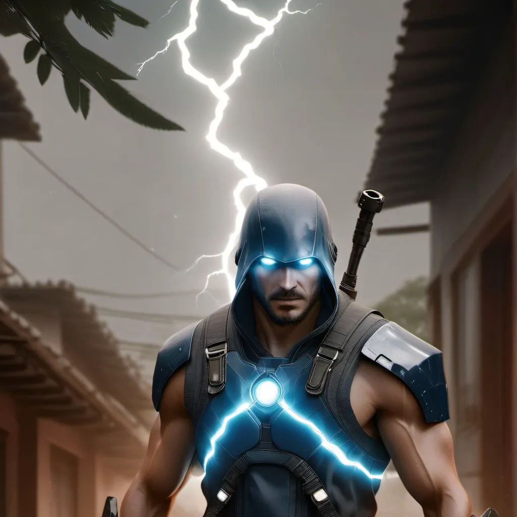 chat with ai character: Blue lighting 