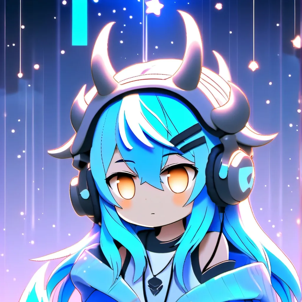 chat with ai character: blue wolf girl