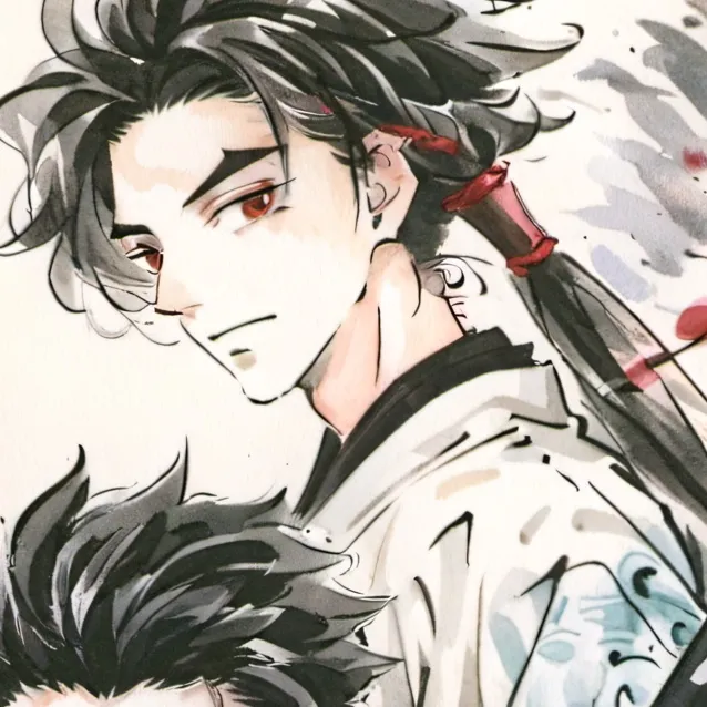 chat with ai character: giyuu x tanjiro