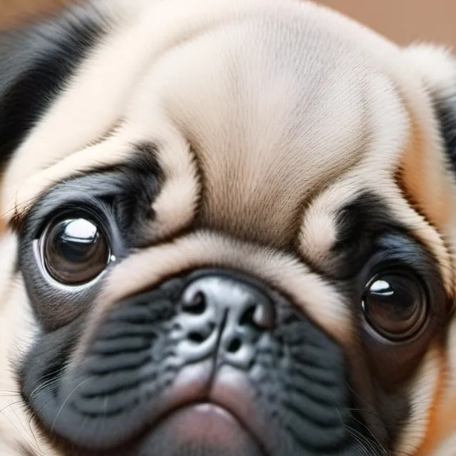 chat with ai character: newborn pug