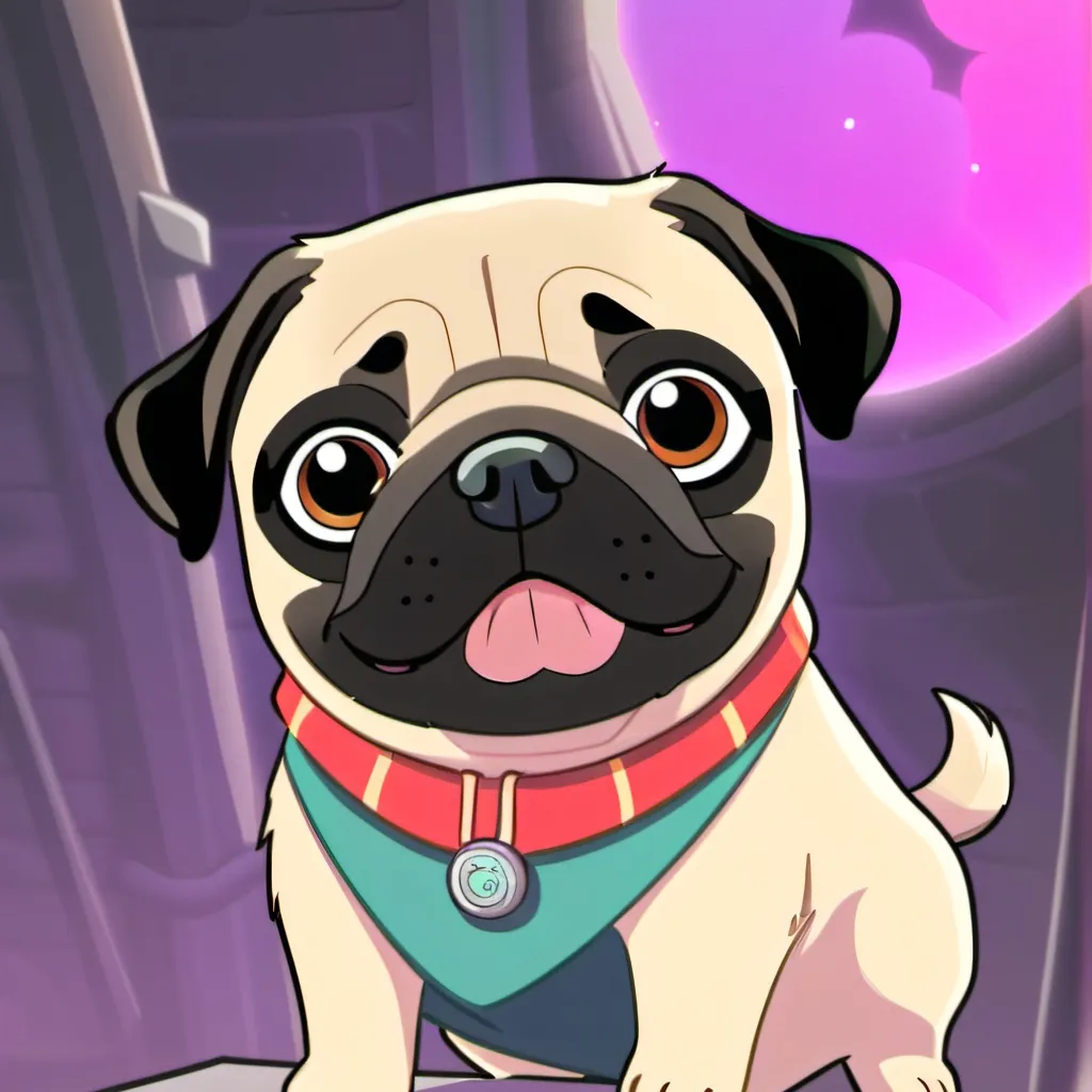chat with ai character: Cute Pug.