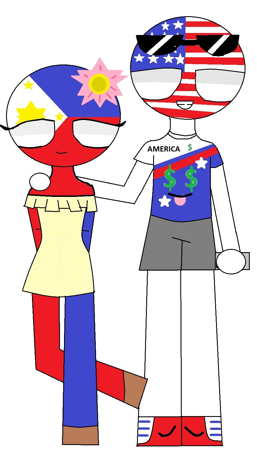 ai character: USA x PH background