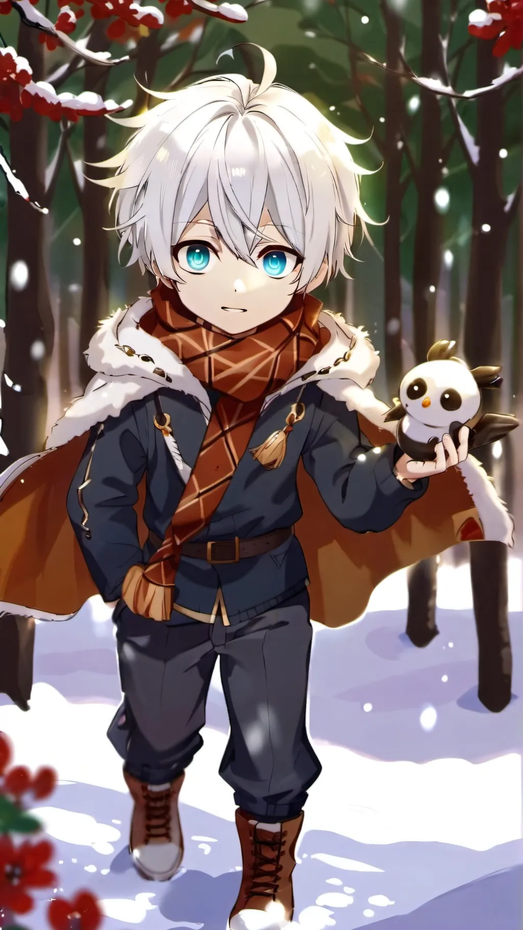 ai character: RV 4: Snow background