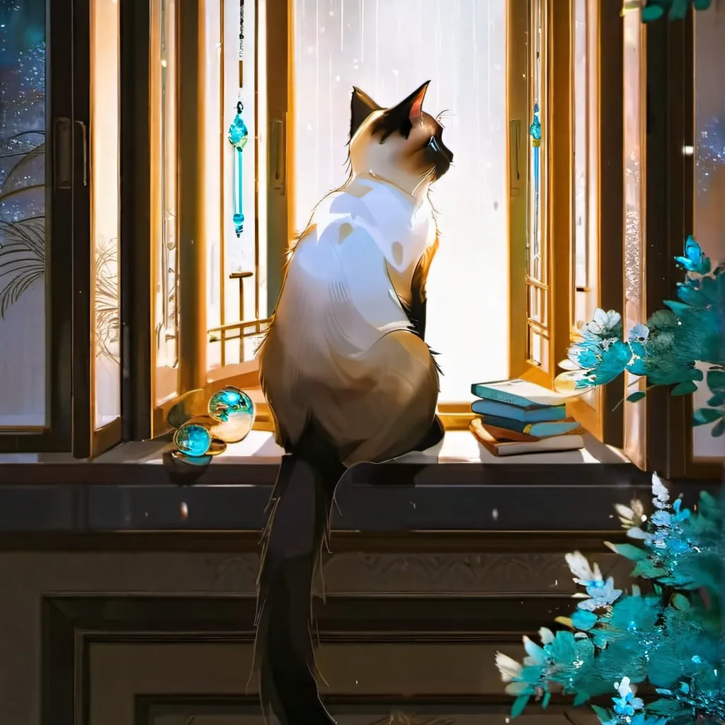 chat with ai character: Your Siamese cat