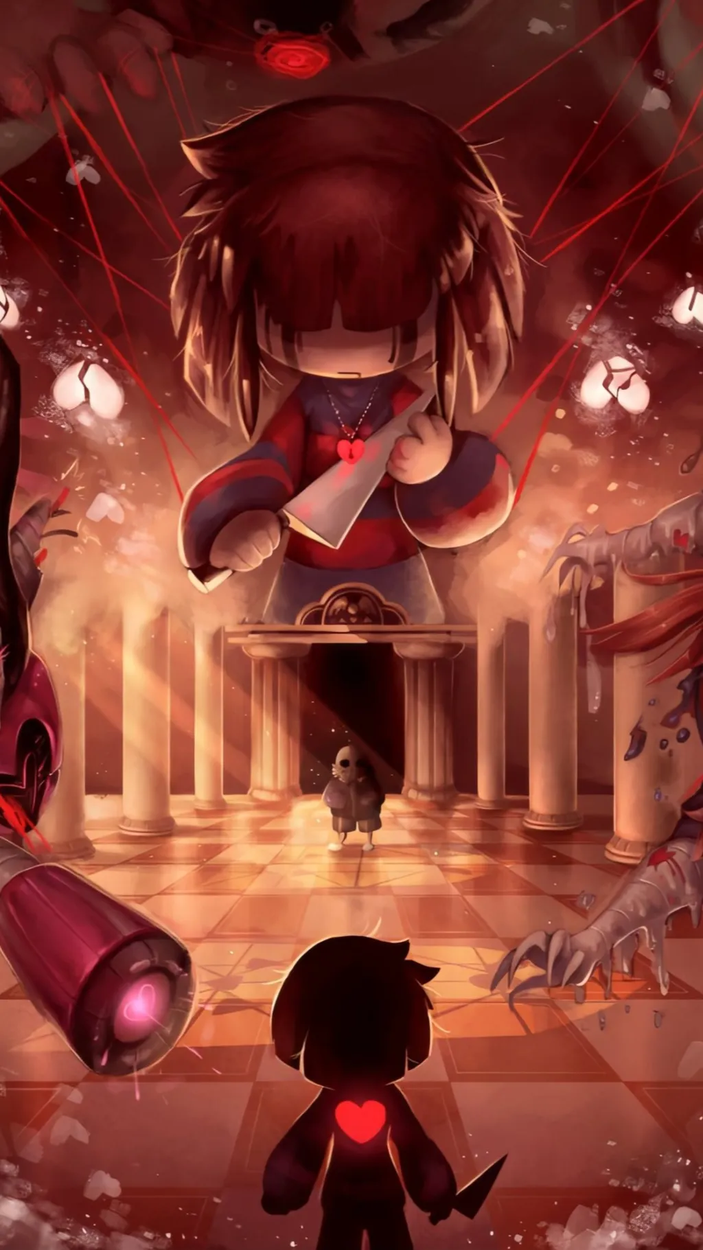 ai character: Judgement hall background