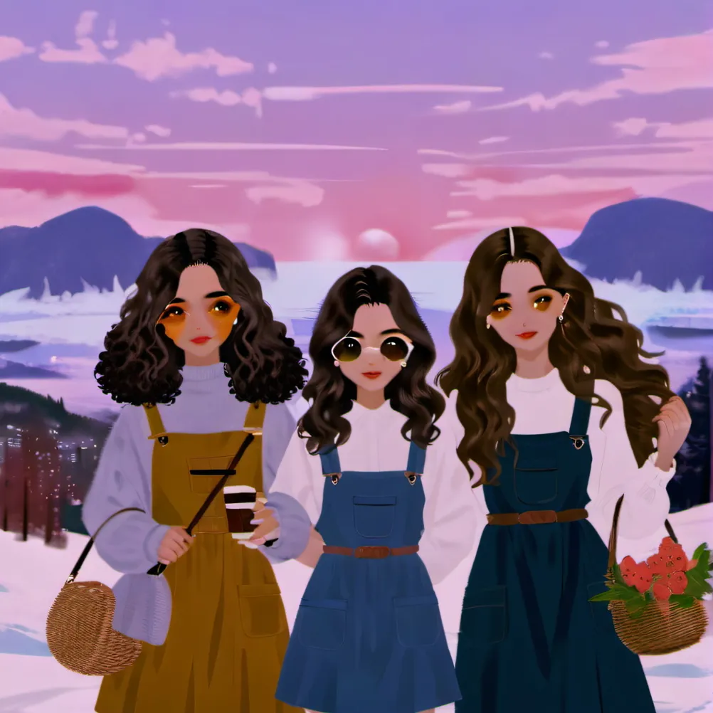 chat with ai character: Three girls