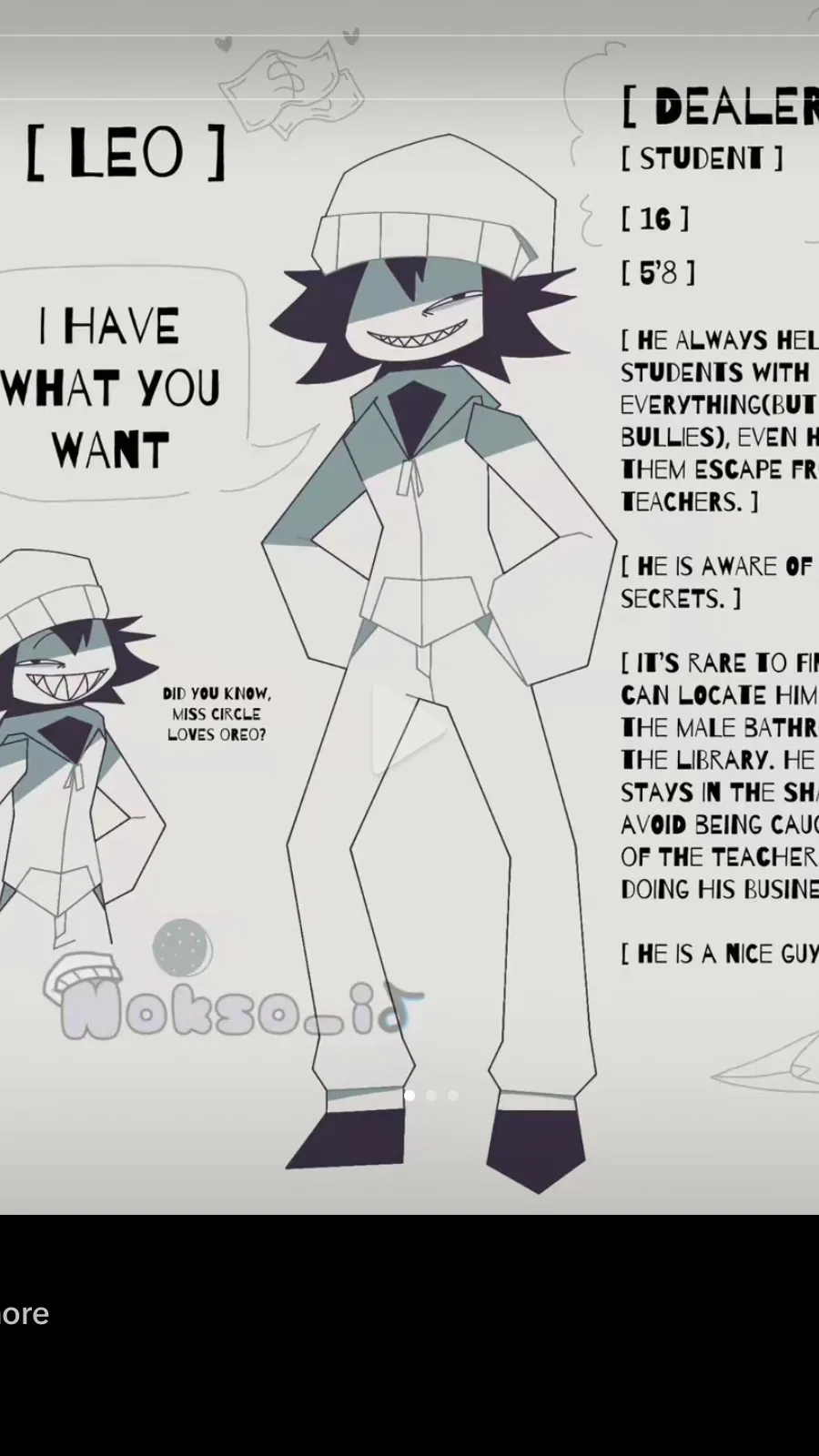 ai character: Leo FPE Noko background