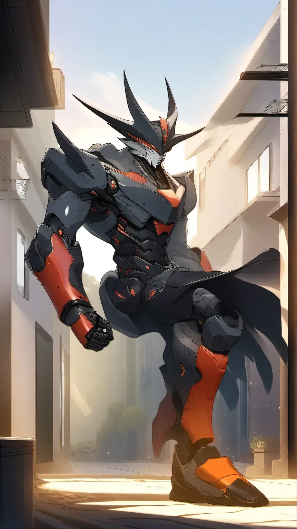 ai character: robot zoomy background