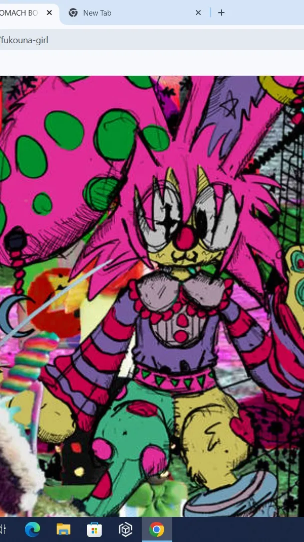 ai character: Fukouna Girl background